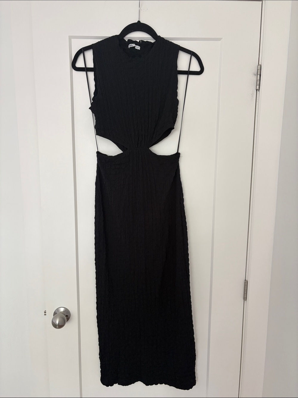 Zara Black Cutout Midi Dress